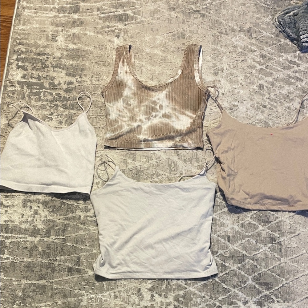 Bluenotes Women's Crop Tops - White, Cream, Tan, Brown